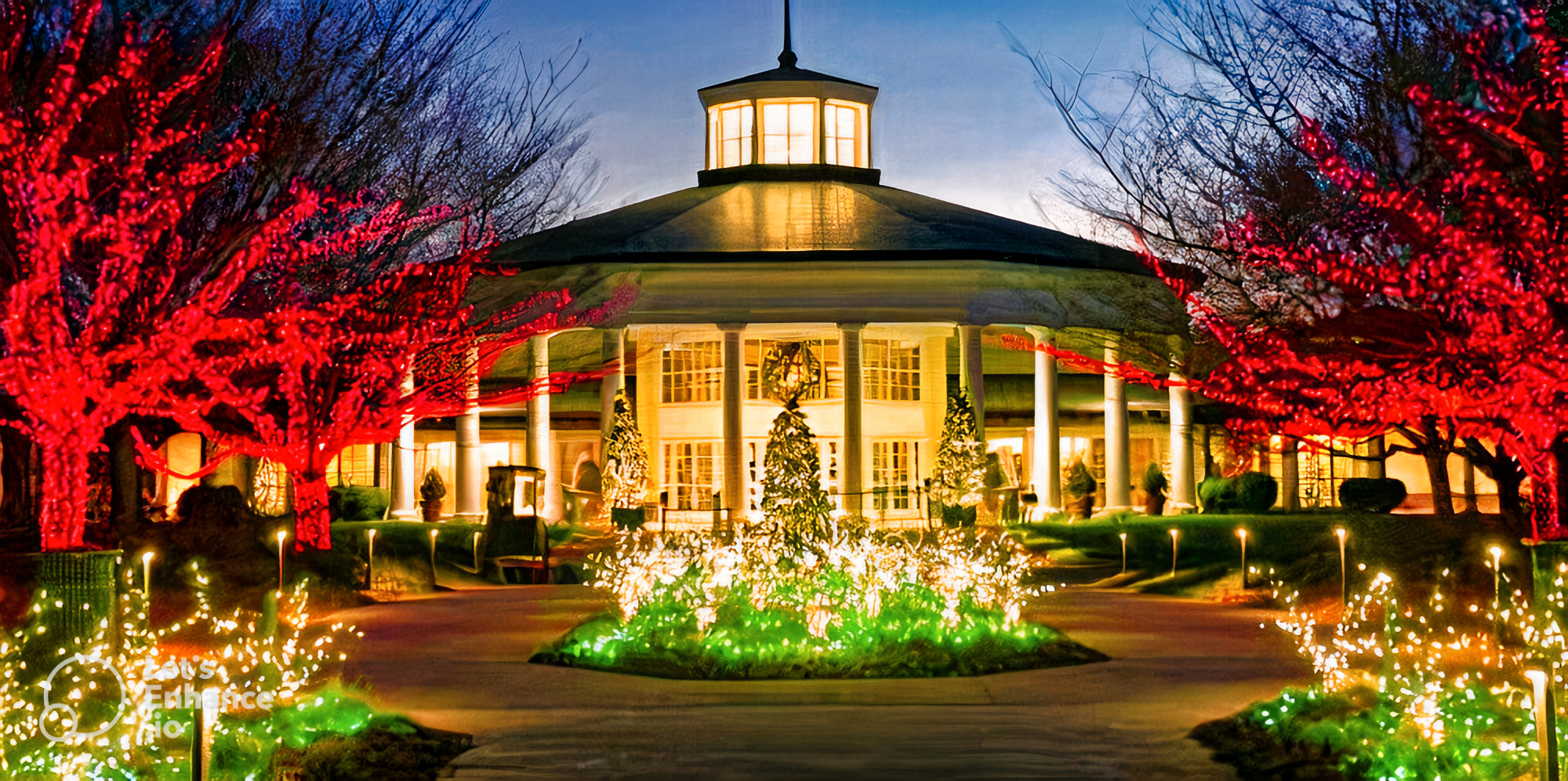 image showing Cameron Park Christmas light installation in Sacramento, CA