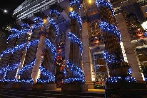 image showing Sacramento Commercial Christmas light installation in Sacramento, CA